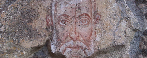 Particolare di pittura bizantina a Santa Maria Antiqua